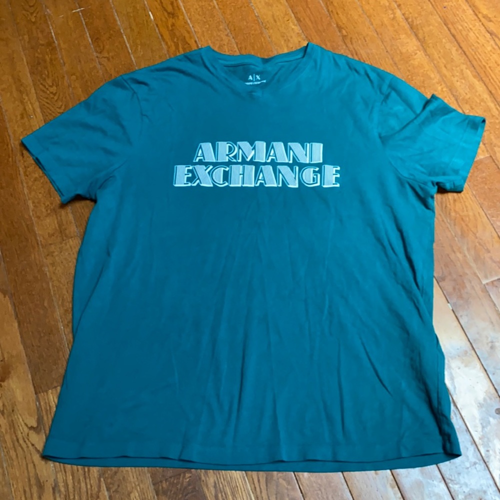 Armani exchange teal shirt